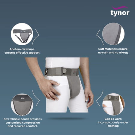 Tynor Scrotal Support Grey Medium 1 Unit