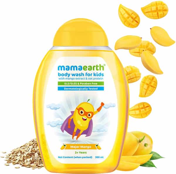 Mamaearth Major Mango Body Wash For Kids With Mango & Oat Protein - 300 Ml