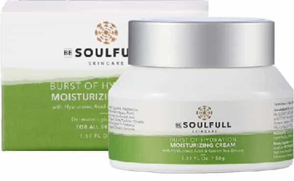 Be Soulfull Burst Of Hydration Moisturizing Cream With Hyaluronic Acid & Green Tea Extract - 50 Gm