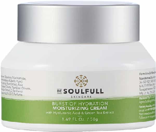 Be Soulfull Burst Of Hydration Moisturizing Cream With Hyaluronic Acid & Green Tea Extract - 50 Gm