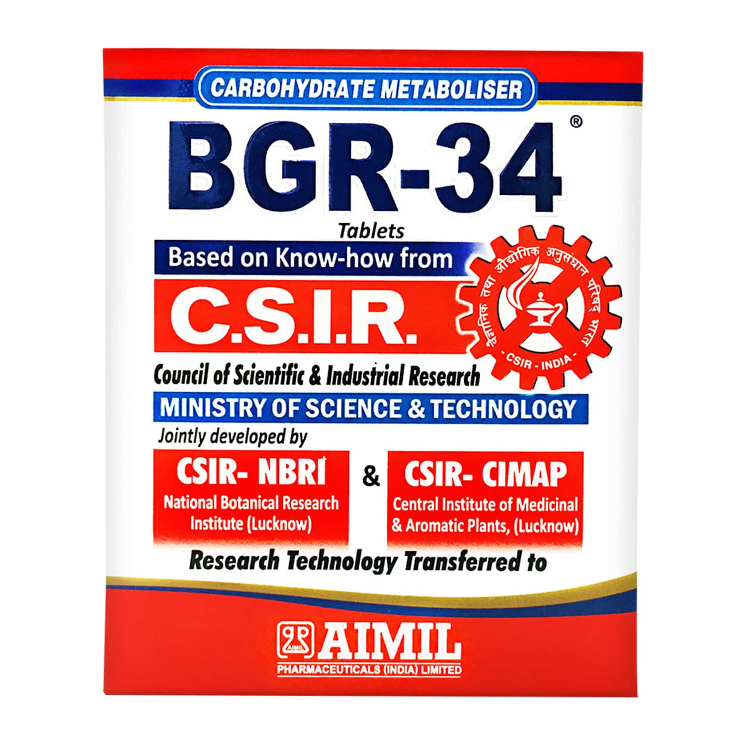 Aimil Bgr 34 Strip Of 30 Tablets