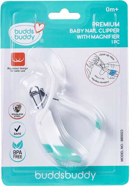 Buddsbuddy Premium Baby Nail Clipper With Magnifying Glass Green Bb5023