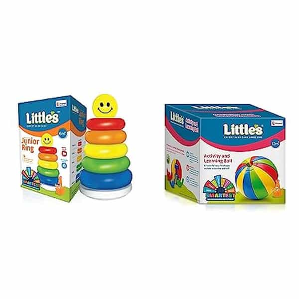 Littles Junior Ring & Littles Activity And Learning Ball (Multicolor)