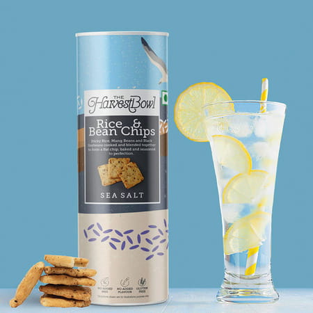 The Harvest Bowl Rice & Bean Chips - Sea Salt - - - Baked Chips/Snacks - 120 Gm