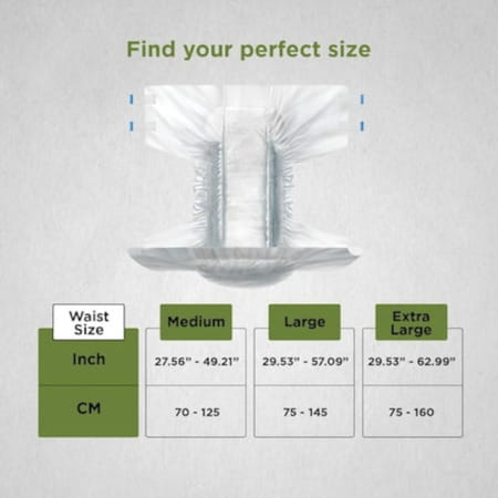 Friends Easy Adult Diapers 10 Count (L) Waist 75-145cm 29.53- 57.09 Inch