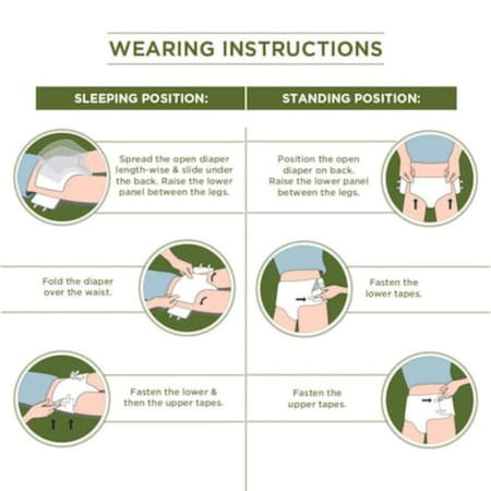 Friends Easy Adult Diapers 10 Count (L) Waist 75-145cm 29.53- 57.09 Inch