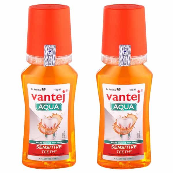 Vantej Mouthwash Aqua For Sensitive Teeth 100Ml (Pack Of 2)