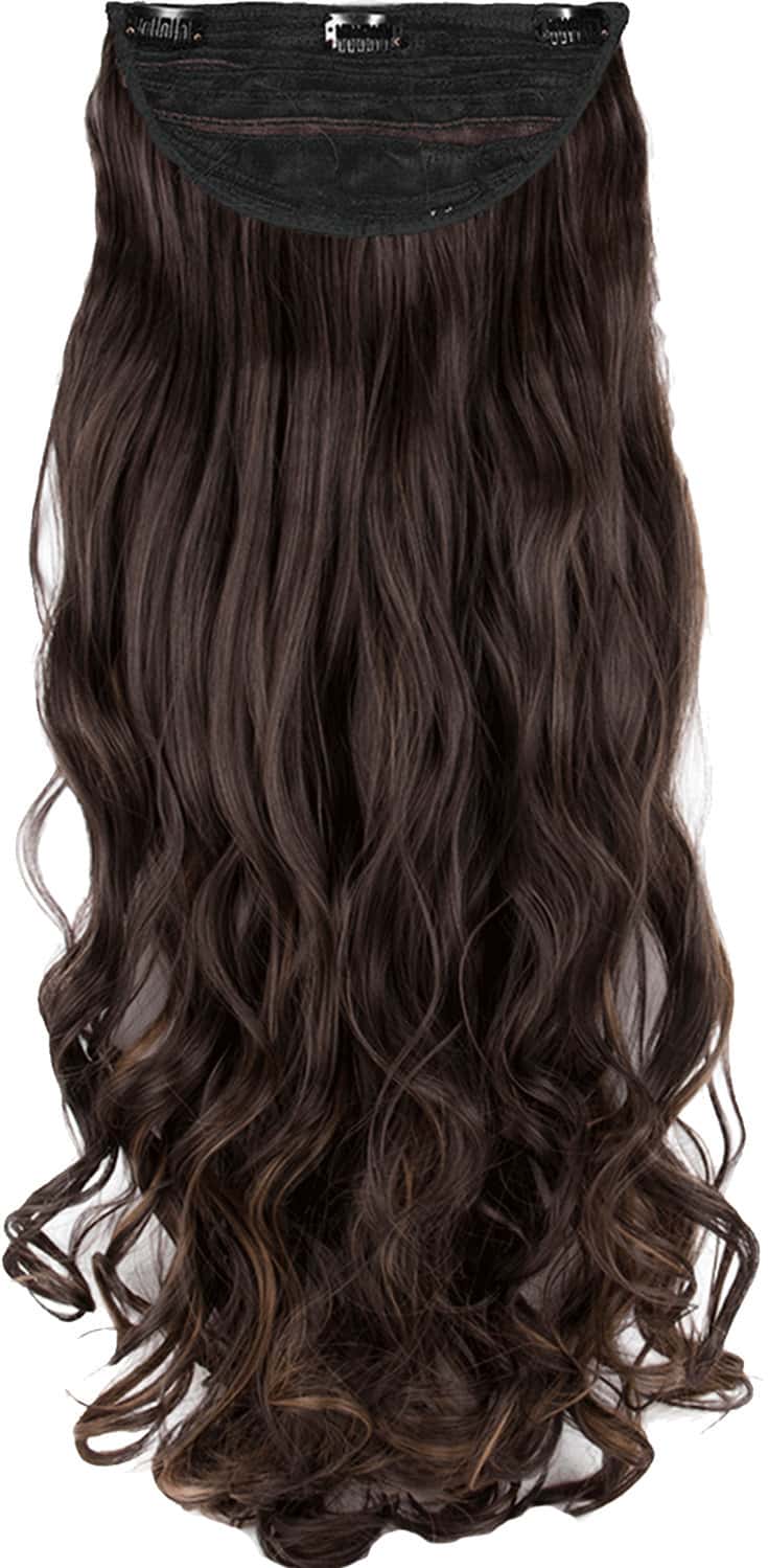 Streak Street Clip-In 30'' Beach Wavy Mix-Brown Hair Extensions