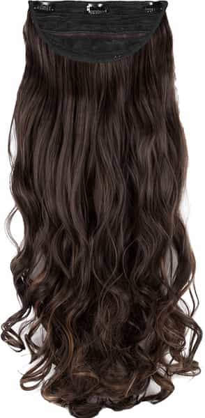 Streak Street Clip-In 30'' Beach Wavy Mix-Brown Hair Extensions
