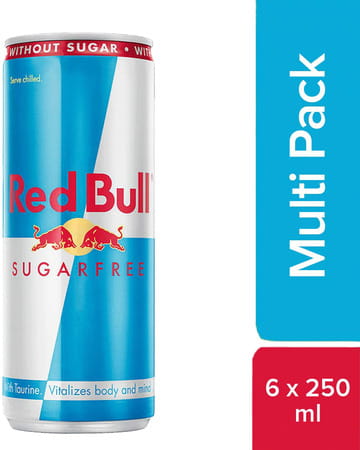 Red Bull Energy Drink 250 Ml Sugar Free Pack Of 6