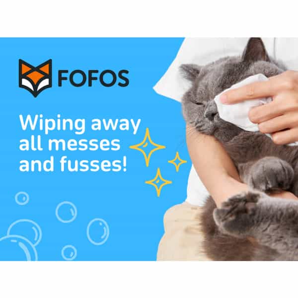 Fofos Pet Cleaning Wipes Unscented - 80Pcs