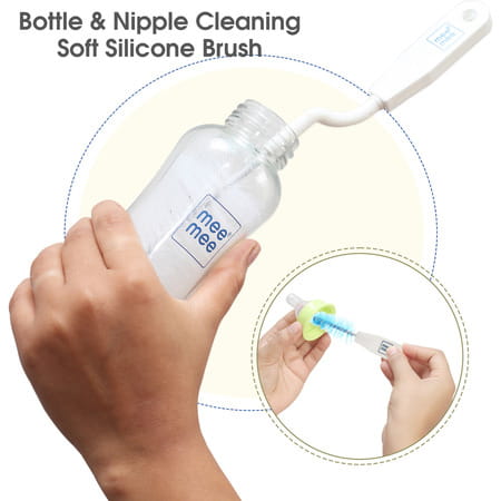 Meemee Bottle And Nipple Cleaning Brush (Blue) (Blue)