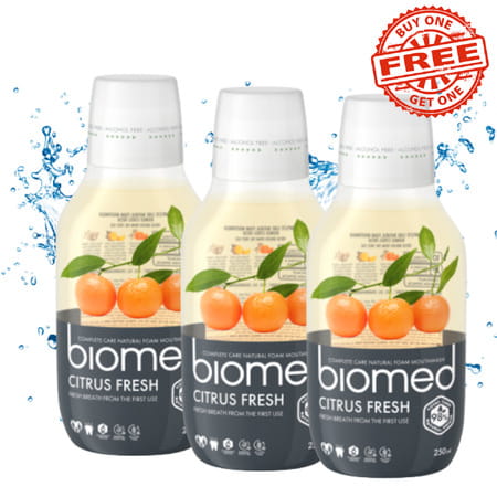 Biomed Complete Care Mouthwash | Citrus Fresh - Buy Two Get One Free - 250 Ml