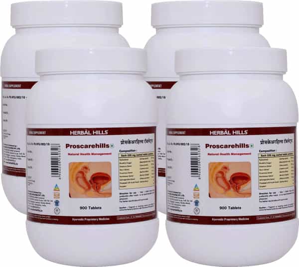 Herbal Hills Proscarehills 900 Tab (Pack Of 4) Prostate Supplement For Men For Urination Regularity