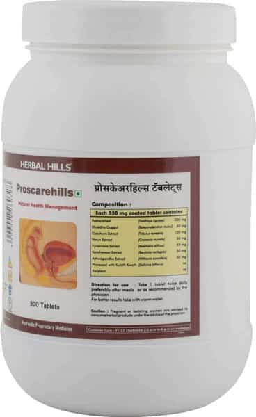 Herbal Hills Proscarehills 900 Tab (Pack Of 4) Prostate Supplement For Men For Urination Regularity