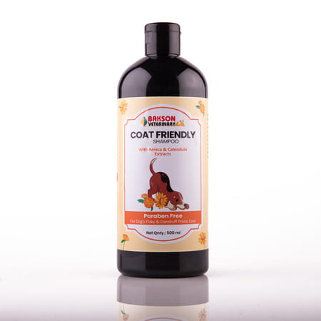 Bakson Veterinary Coat Friendly Shampoo Paraben Free With Arnica & Calendula Extract For Dogs 500 Ml