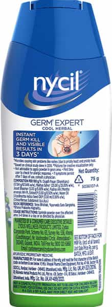 Nycil Germ Expert Cool Herbal Prickly Heat & Cooling Powder 75 G