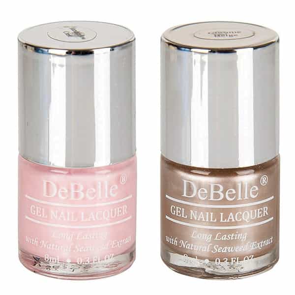 Debelle Gel Nail Polish Gift Set Of 2 Marshmallow Crush Chrome -16 Ml (8Ml Each)