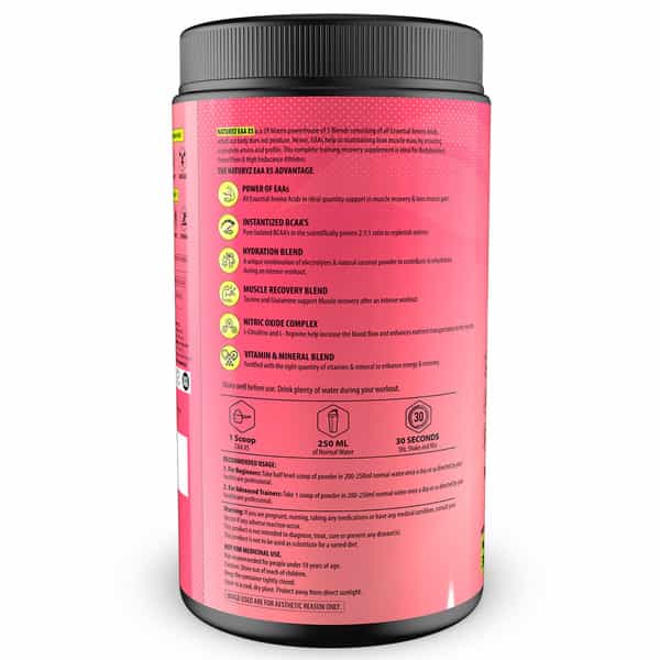 Naturyz Eaa X5 Intra Workout Supplement For Muscle Recovery With Bcaa - 300G(Mix Fruit Cocktail)