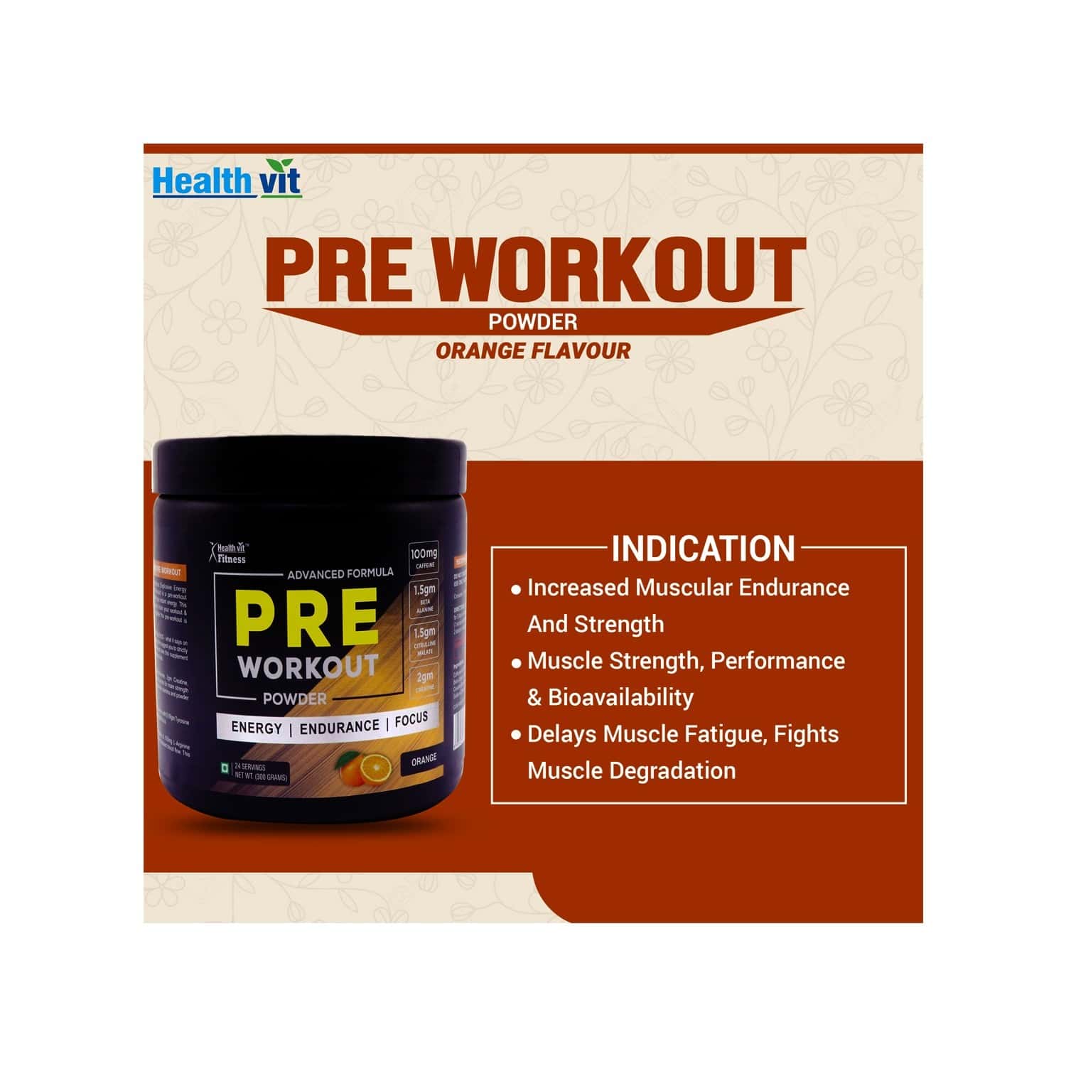 Buy Healthvit Fitness Pre Workout Explosive Energy Advance Formula