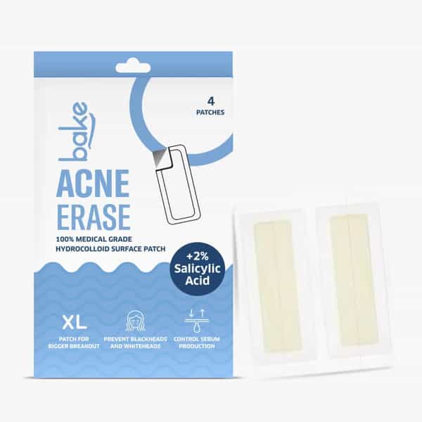 Bake 2% Salicylic Acid Hydrocolloid Acne Patches Xl For Pimples & Blackheads (4 Patches)
