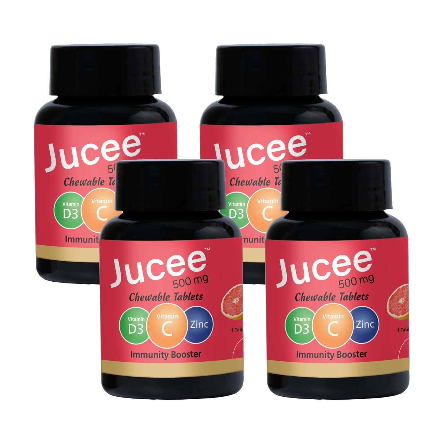 Buy JUCEE CHEWABLE TABLETS 60 CAPS VITAMINS & ZINC GRAPE FRUIT