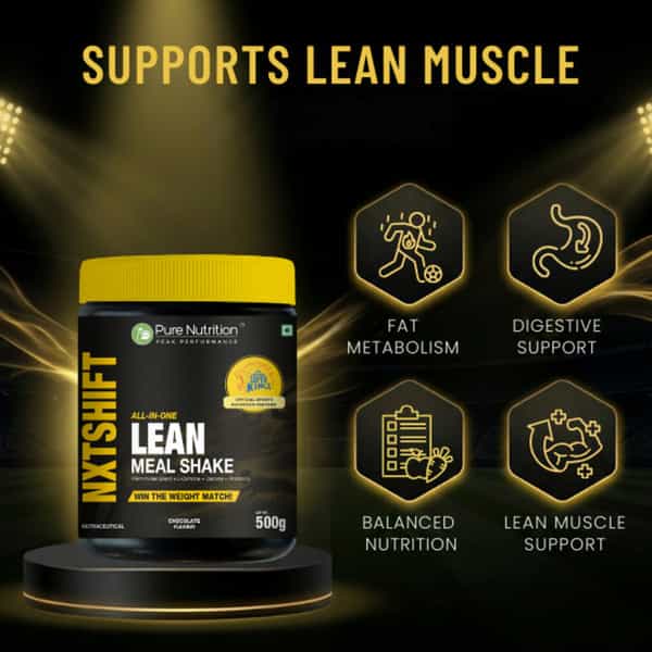 Pure Nutrition Nxtshift Lean Meal Shake | Chocolate | Plant Protein Weight Support 500 Gm