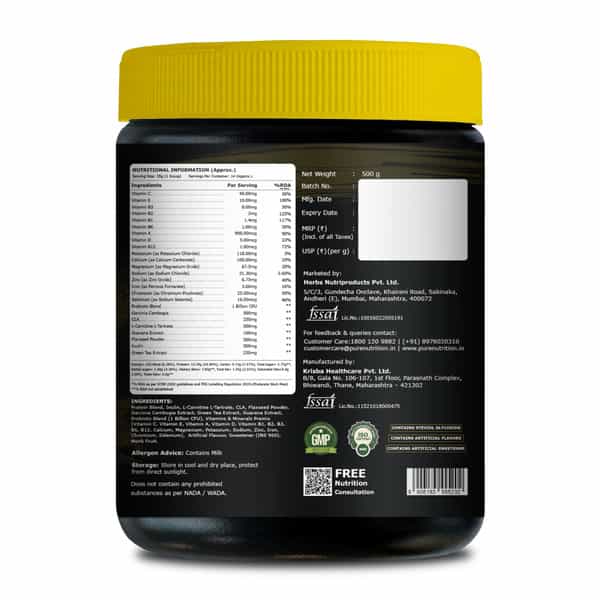Pure Nutrition Nxtshift Lean Meal Shake | Chocolate | Plant Protein Weight Support 500 Gm