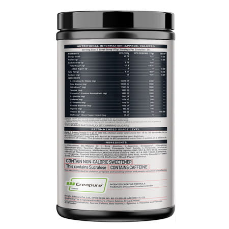 Muscleblaze Pre Workout Wrathx With Creapure ? | Nitroblaze & Bioperine (Fruit Fury | 510 G)