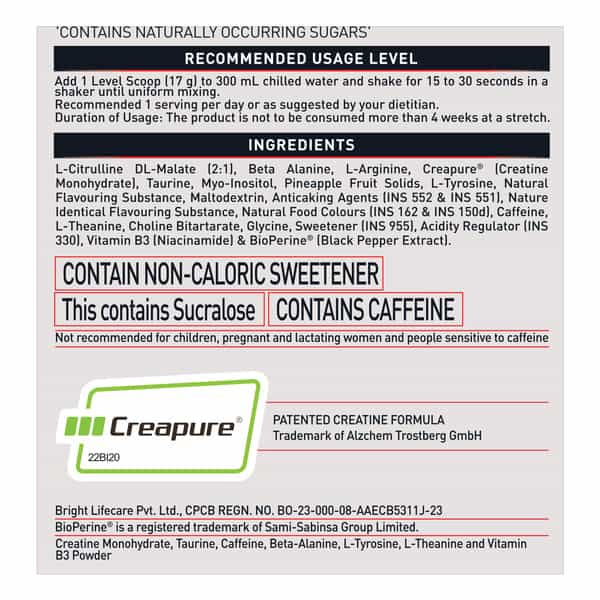 Muscleblaze Pre Workout Wrathx With Creapure ? | Nitroblaze & Bioperine (Fruit Fury | 510 G)