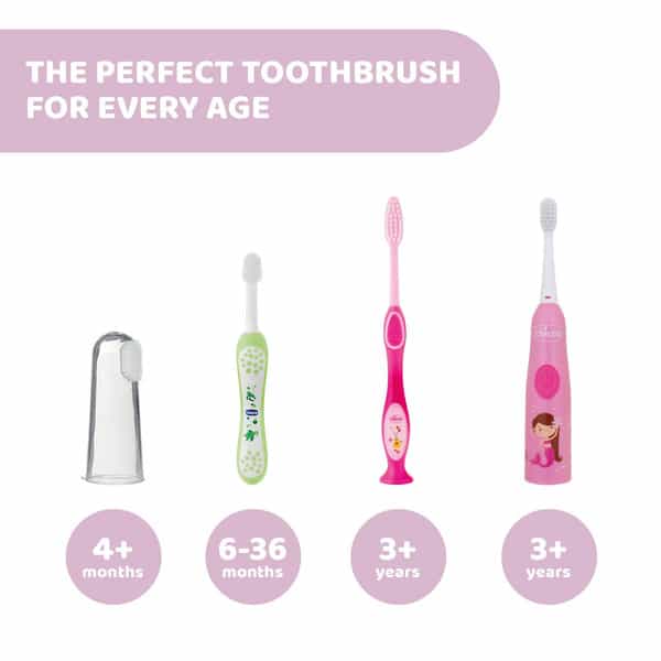 Chicco Baby Toothbrush 3Y-6Y ( Color May Vary)