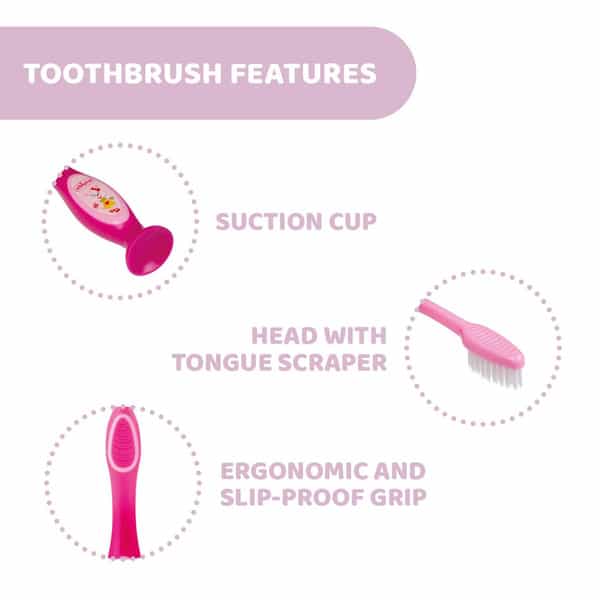 Chicco Baby Toothbrush 3Y-6Y ( Color May Vary)