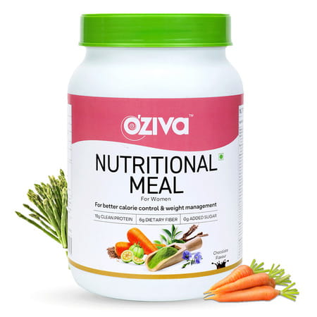 Oziva Nutritional Meal For Women Chocolate (1kg) | Calorie Control Weight Loss