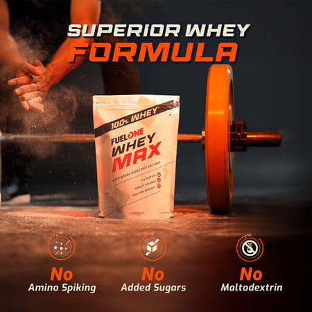Fuel One Whey Max (Triple Chocolate | 1kg / 2.2lbs) | 27g Protein | Whey Protein Concentrate