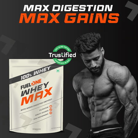 Fuel One Whey Max (Triple Chocolate | 1kg / 2.2lbs) | 27g Protein | Whey Protein Concentrate