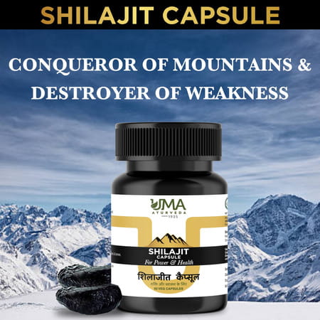 Uma Ayurveda Shilajit Capsule Ayurvedic Capsules 60 Caps