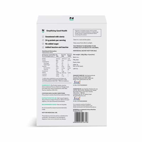 Nutrova Vegan Protein (Mango) - Travel Pack