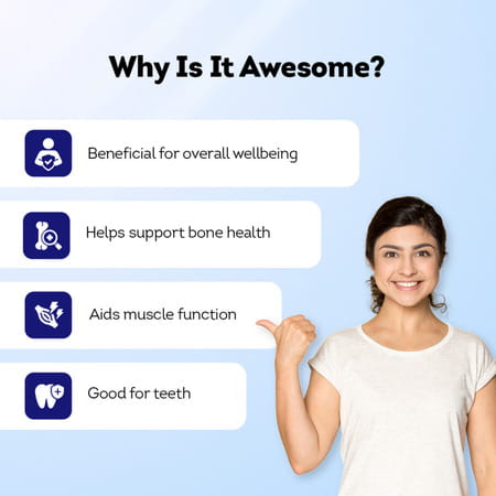 Liveasy Wellness Calcium Magnesium Vitamin D3 & Zinc - Bones & Dental Health - Bottle 60 Tabs