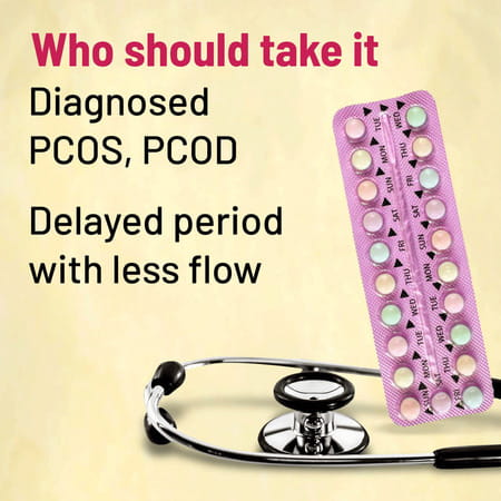 Gynoveda For Pcos Pcod Delayed Irregular Periods Unusual Weight Gain 1month Pack 2bottle*240 Tablets