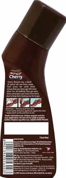 Cherry Blossom Liquid Wax Polish (Dark Tan) - 75Ml