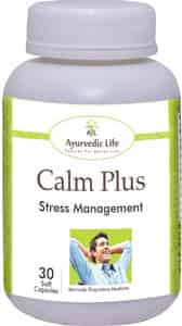Al-ayurvedic Life Calm Plus 30 Capsules (each Of 500mg) Soft Gelatin Capsule For Calm Mind