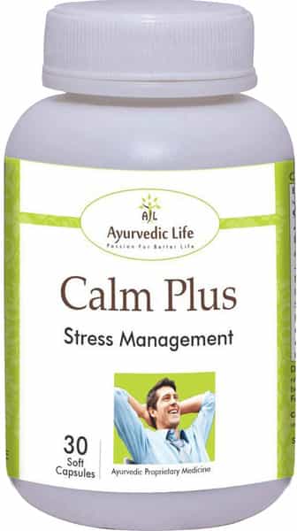 Al-Ayurvedic Life Calm Plus 30 Capsules (Each Of 500Mg) Soft Gelatin Capsule For Calm Mind