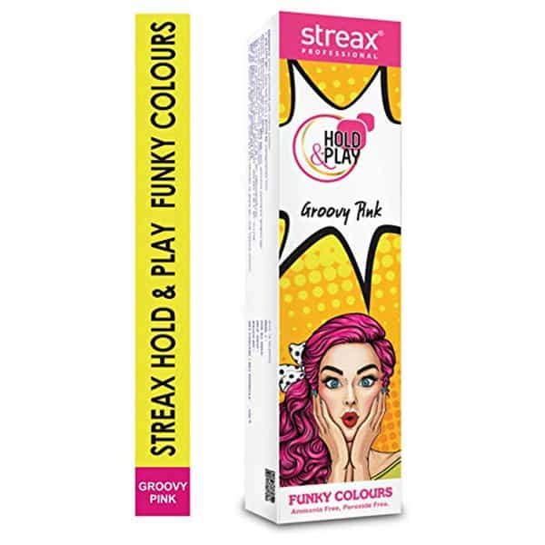 Streax Professional Hold & Play Funky Colours - Groovy Pink 100 G X Pack Of 2