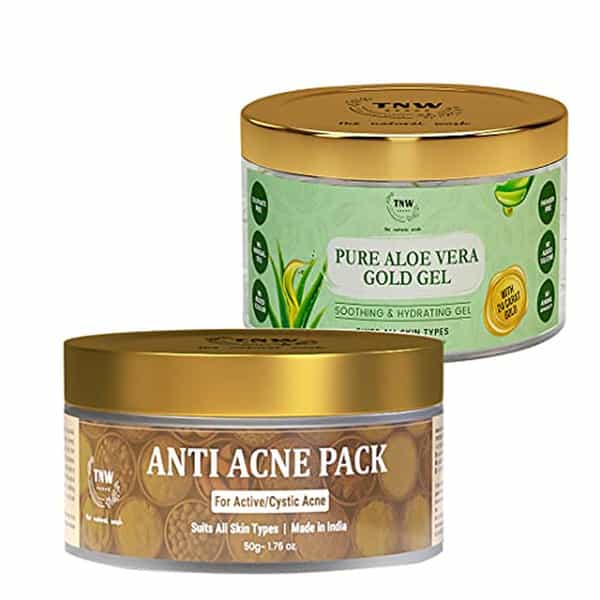 Buy TNW-THE NATURAL WASH PURE ALOE VERA GOLD GEL & ANTI ACNE FACE PACK ...