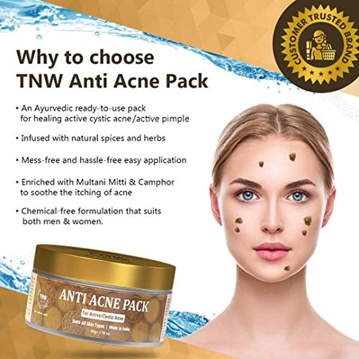 Buy TNWTHE NATURAL WASH PURE ALOE VERA GOLD GEL & ANTI ACNE FACE PACK Online & Get Upto 60 OFF