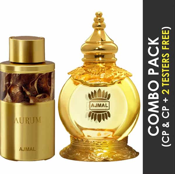 Ajmal Aurum Cp Attar 10Ml For Women And Mukhallat Al Wafa Cp Attar 12Ml For Unisex