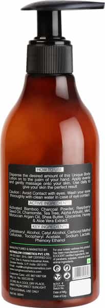 Nutriglow Natural's Bamboo & Charcoal Hand & Body Lotion |Skin Purifying 300Ml
