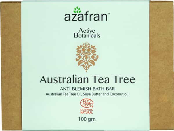 Azafran Organic Australian Tea Tree Anti-Blemish Bath Bar -100Gm