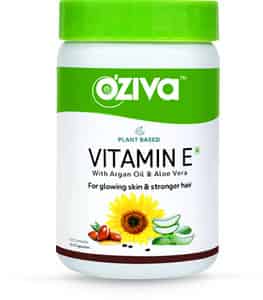 Oziva Plant Based Vitamin E 30 Capsules | Glowing Skin & Stronger Hair