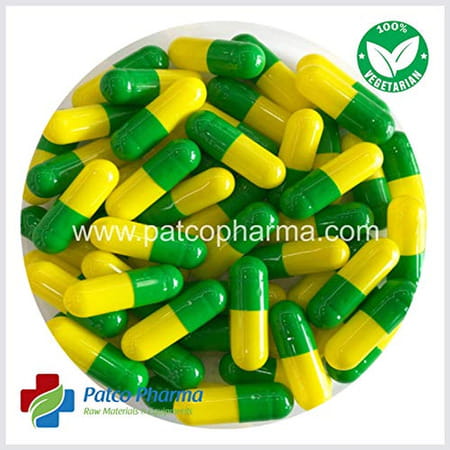Patco Pharma- Size 00 Green-Yellow Empty Vegetarian Pill Capsule|Diy Powder Filling (20000 Pcs)